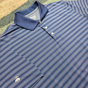 Brooks Brothers Golf Polo Wicking Athletic Striped Short Sleeve Mens Sz Large